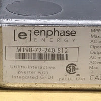 Quantity 1: Enphase Energy M190-72-240-S12 Grid Tie Inverter