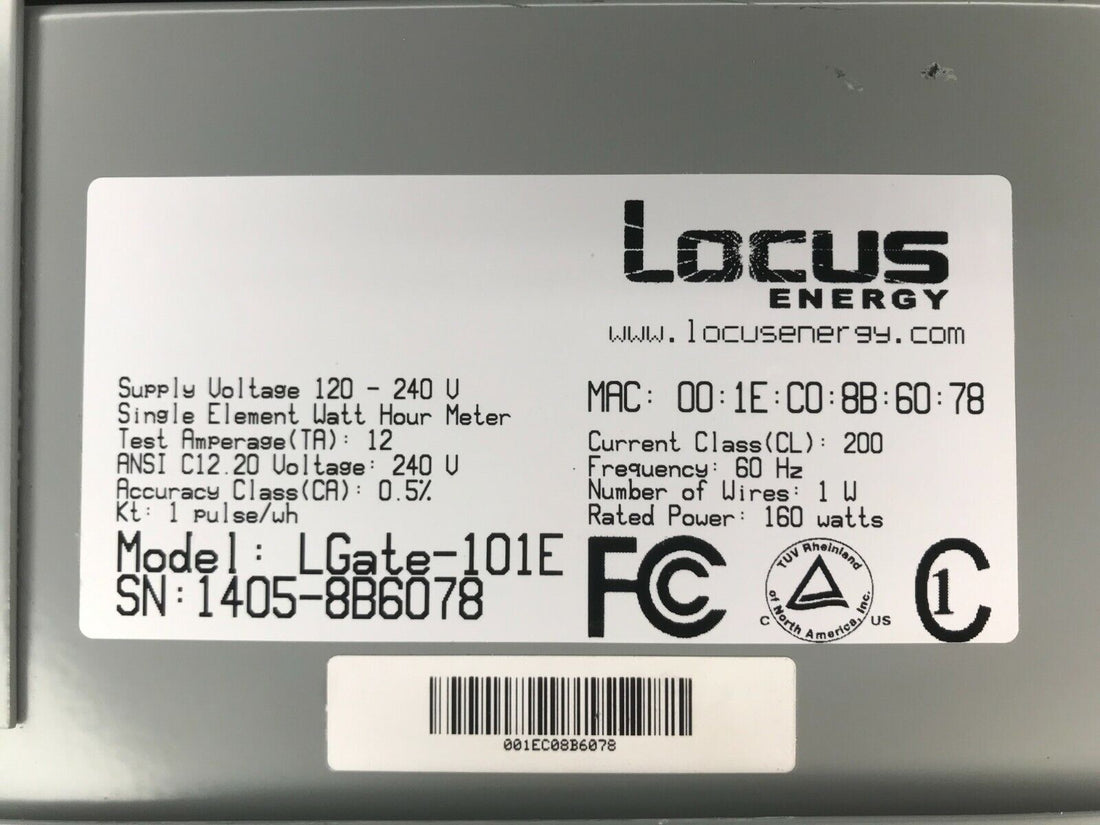 Locus Energy LGate 101E Single Phase Power Meter and Data Logger