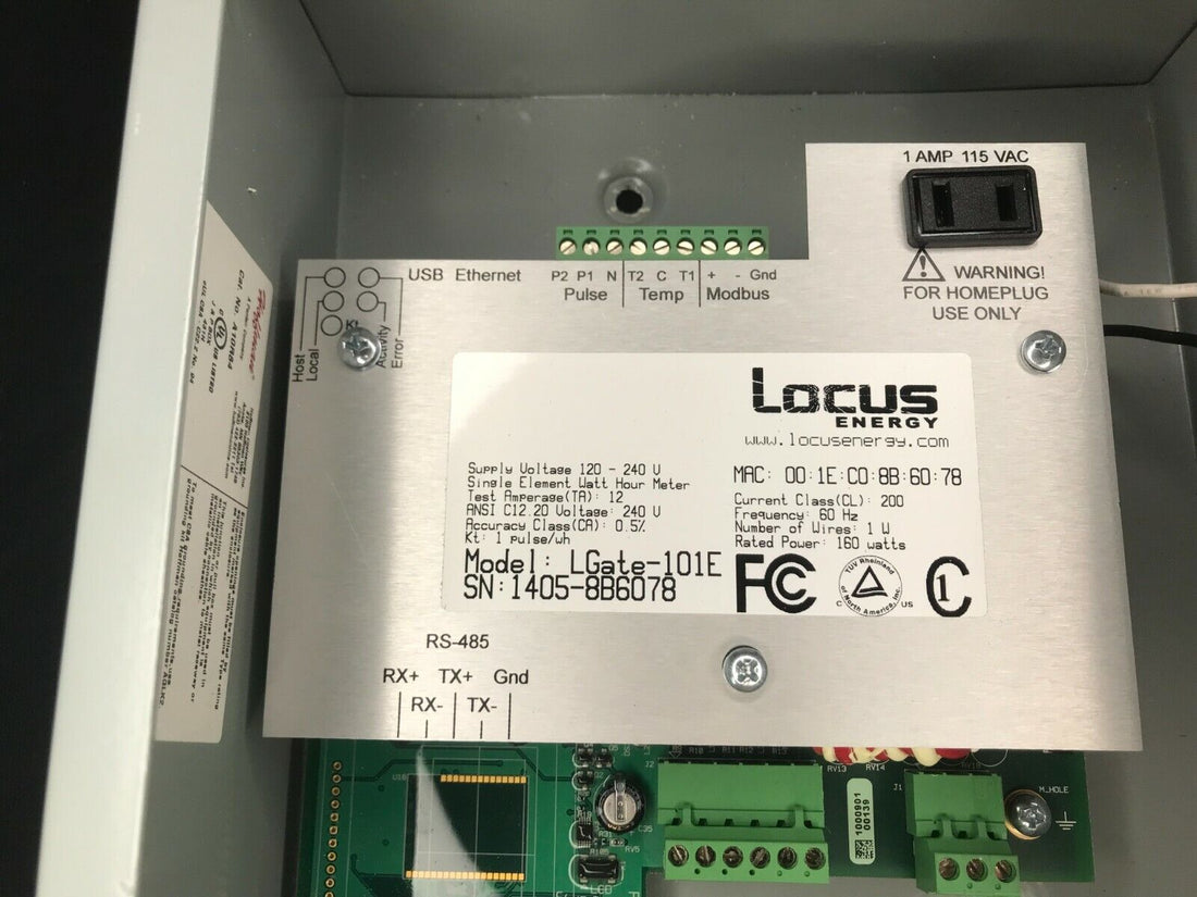 Locus Energy LGate 101E Single Phase Power Meter and Data Logger